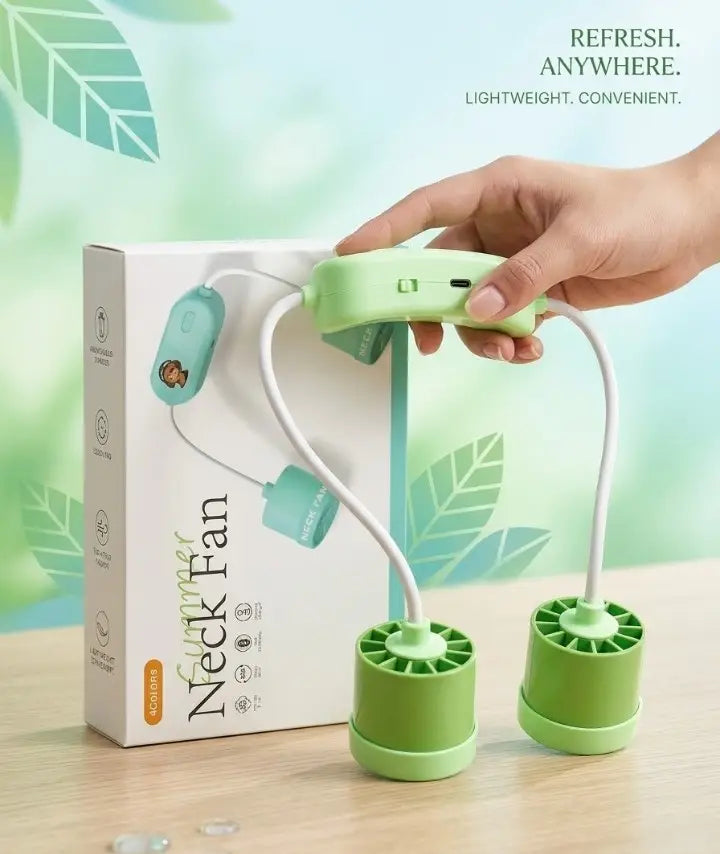 Portable neck fan