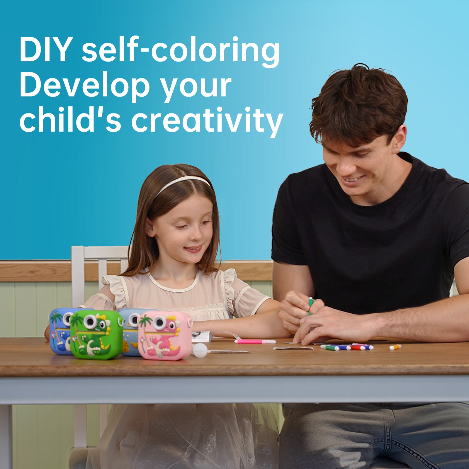 DinoPrint™ Kids Instant Print HD Camera & Creative Kit